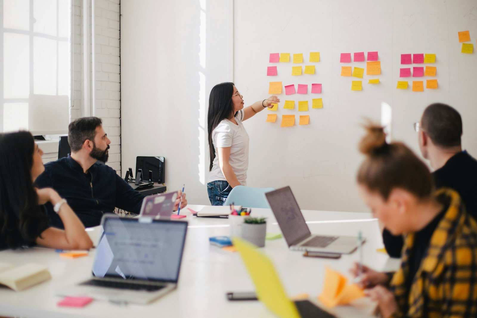 Creative team developing brand identity and campaign assets